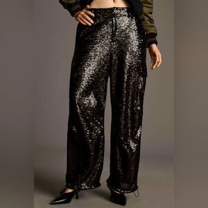 Anthropologie Sequin Cargo Pants.
